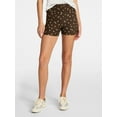 thumbnail image 1 of No Boundaries Faux Sueded Jersey Shorty Shorts, 3'' Inseam, Women's XXS-XXL, 1 of 5