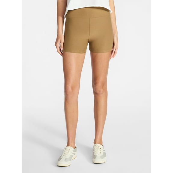 No Boundaries Faux Sueded Jersey Shorty Shorts, 3'' Inseam, Women's XXS-XXL