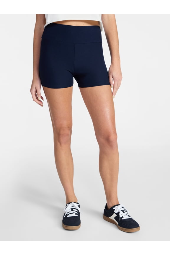 Faux Sueded Jersey Shorty Shorts, 3'' Inseam, Women's XXS-XXL