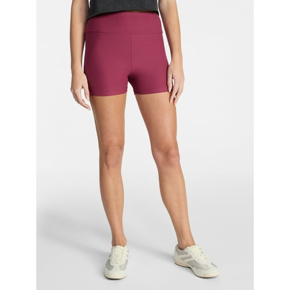 No Boundaries Faux Sueded Jersey Shorty Shorts, 3'' Inseam, Women's XXS-XXL