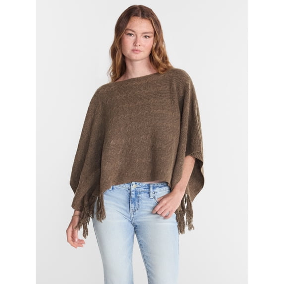 No Boundaries Sweater Poncho, Midweight, Women’s XS-XXL