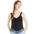 thumbnail image 1 of No Boundaries Sweater Tank Top with Fringe Hem, Women’s and Women’s Plus, 1 of 4