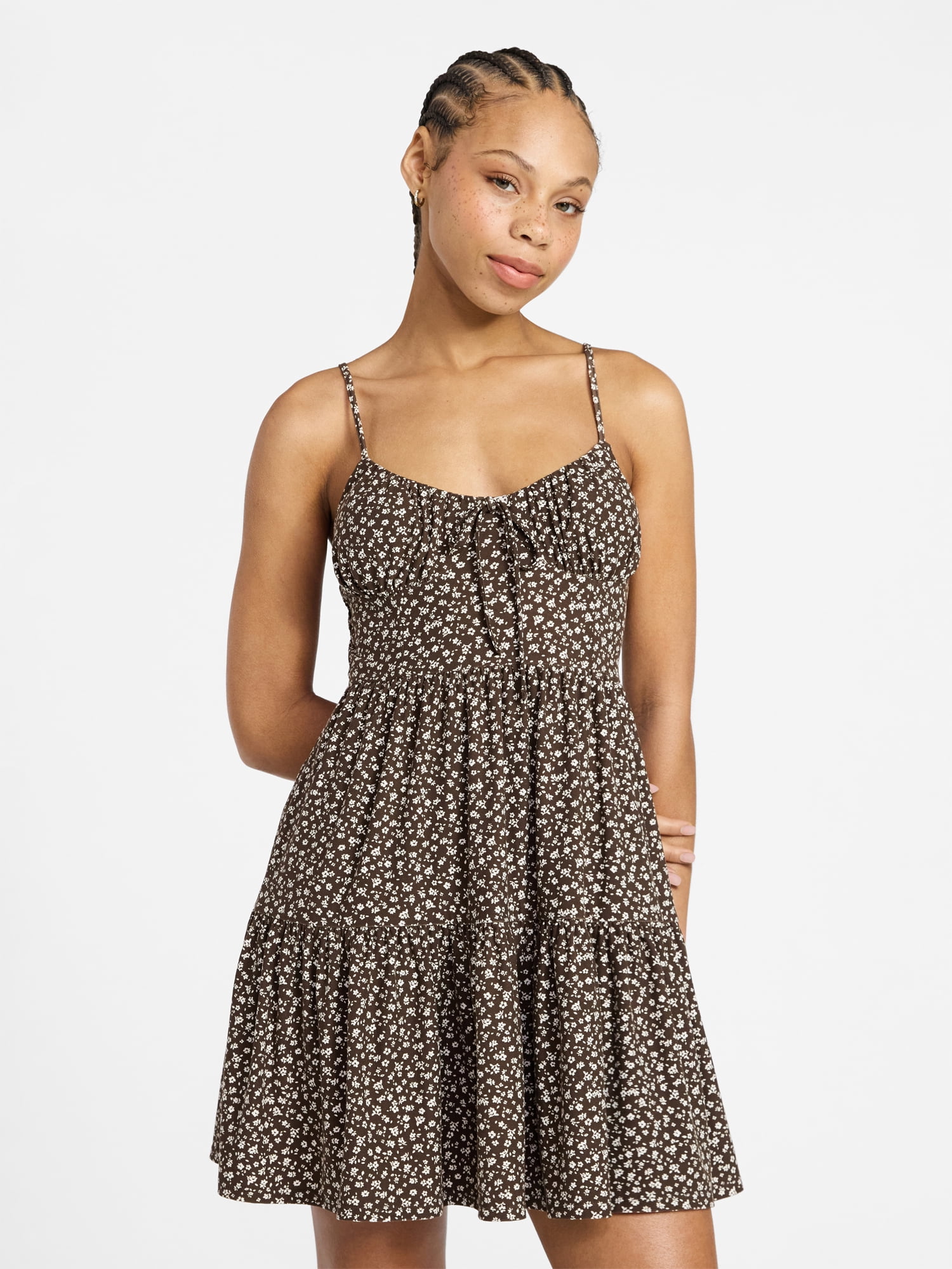 No Boundaries Tiered Mini Dress, Women's & Women's Plus XXS-4X