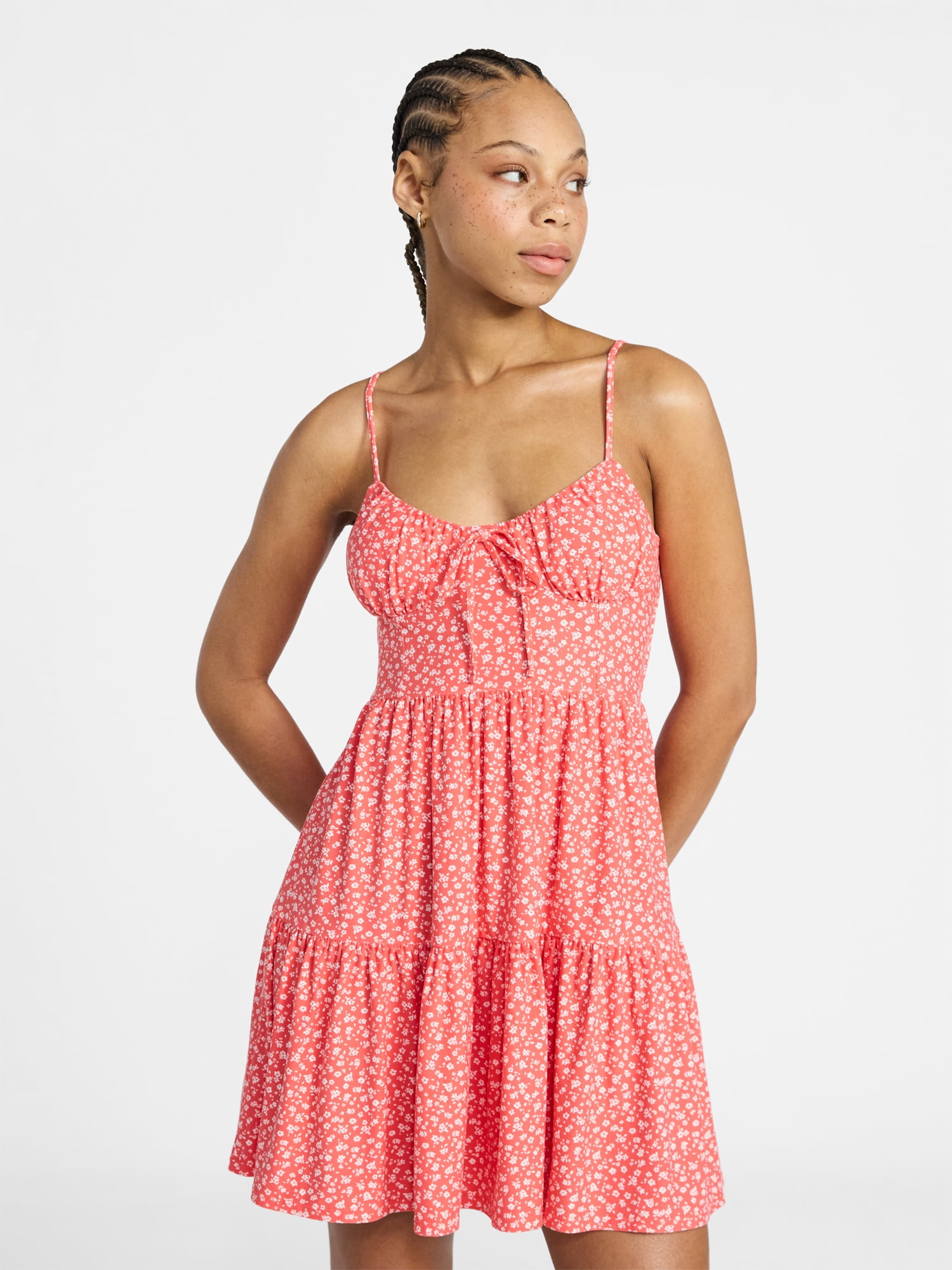 No Boundaries Tiered Mini Dress, Women's & Women's Plus XXS-4X