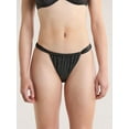 thumbnail image 1 of No Boundaries Tab Tunnel Lurex Bikini Bottoms, Sizes S-XXL, (Women's’s and Women's’s Plus), 1 of 5
