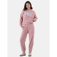 thumbnail image 1 of No Boundaries Teddy Fleece Hoodie and Joggers Set, 2-Piece, Women's and Women's Plus, 1 of 4