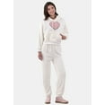 thumbnail image 1 of No Boundaries Teddy Fleece Hoodie and Joggers Set, 2-Piece, Women's and Women's Plus, 1 of 3