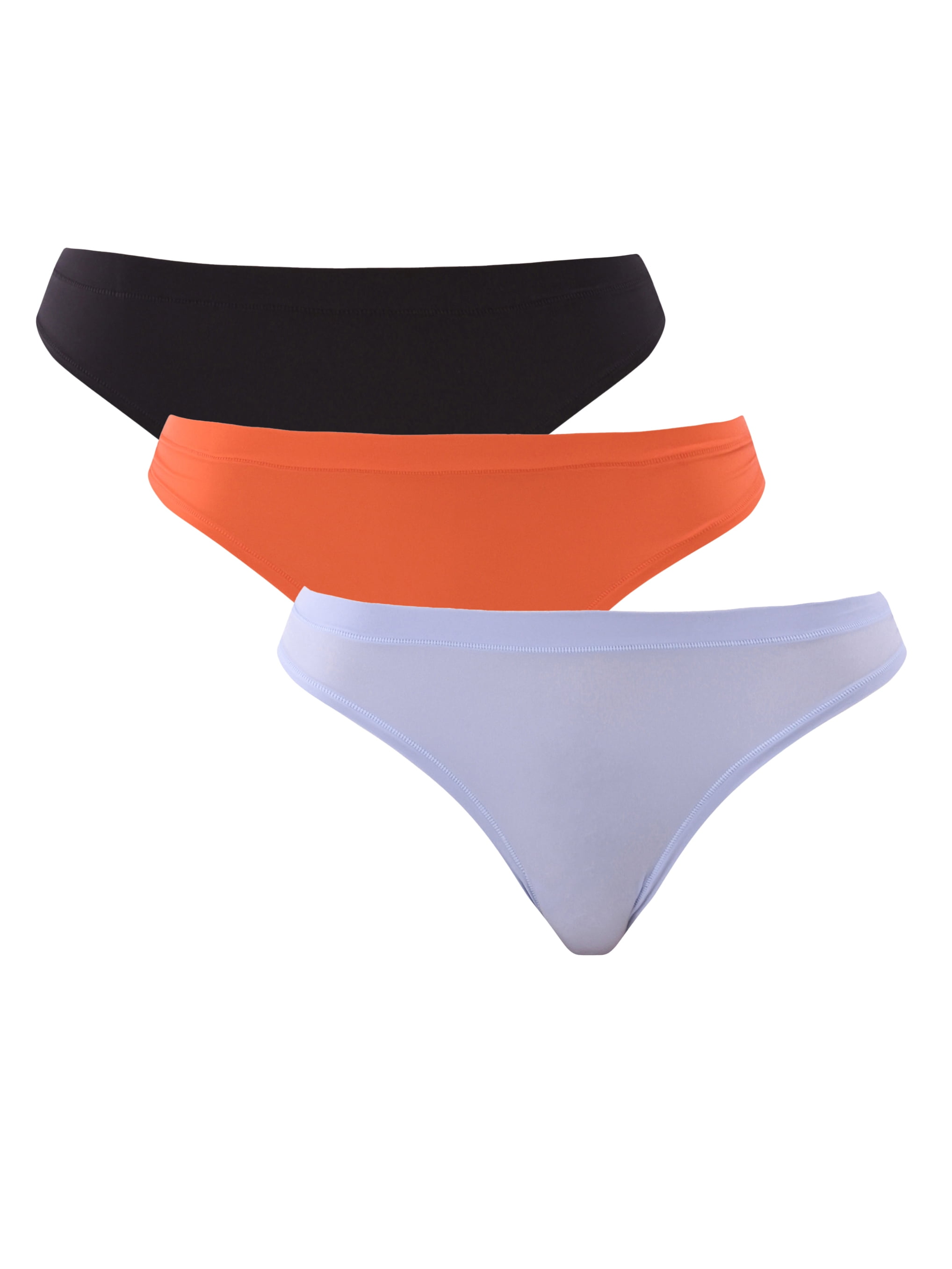 No Boundaries Women's Fit Stretch Thong Panties, 3-Pack, Sizes XS - 3XL