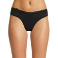 thumbnail image 1 of No Boundaries Thong Panty with Lace, Trim Women’s and Women’s Plus, 1 of 3