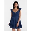 No Boundaries Tiered Cotton Dress with Flutter Sle