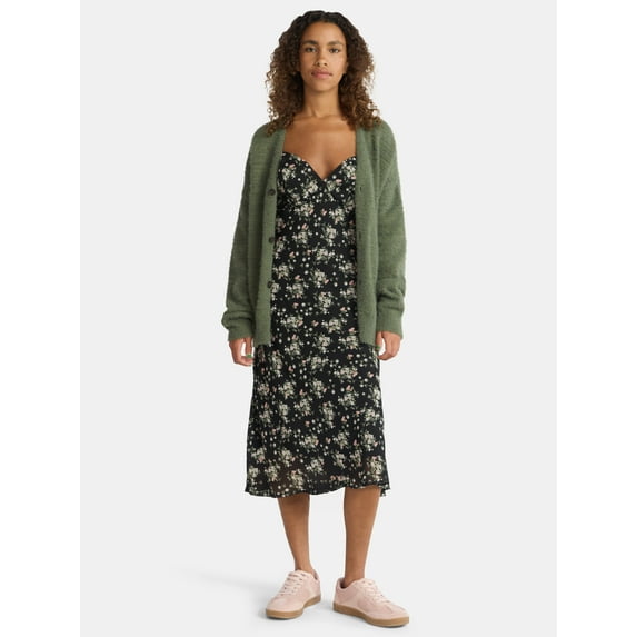 No Boundaries Tie Strap Midi Dress, Women's