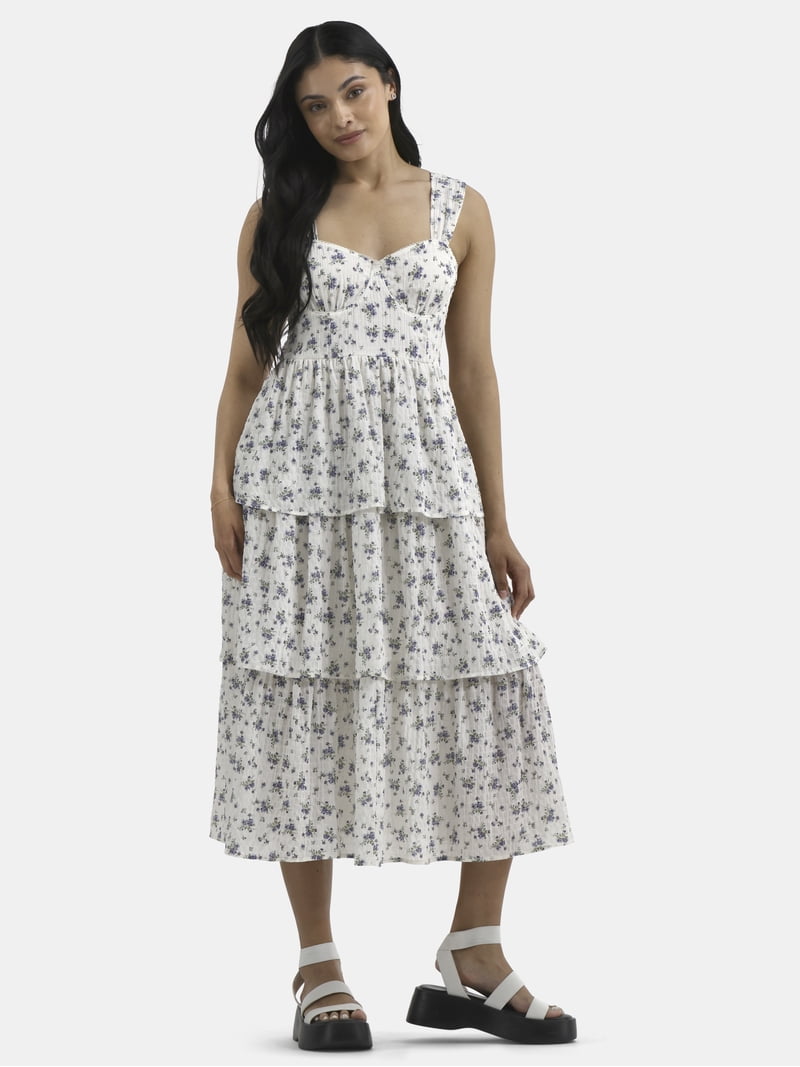 chinese dress ladies Baltic Born Womens Palmer Tiered Maxi Dress | Multi Floral