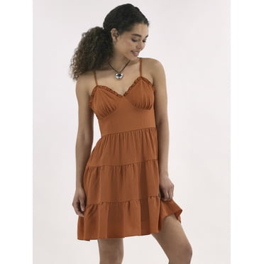 No Boundaries Tiered Bustier Mini Dress, Women's