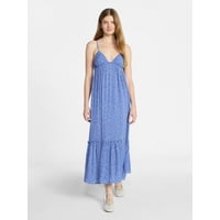 No Boundaries Women's Sleeveless Tiered Maxi Dress