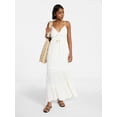 thumbnail image 1 of No Boundaries Crochet Lace Trim Tiered Maxi Dress, Women's XXS-XXL, 1 of 4