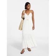 juniors white maxi dress JJ's House Dress Juniors Size 8 White Ruffled One Shoulder Maxi Dress  Wedding