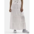 thumbnail image 1 of No Boundaries Tiered Maxi Skirt, Women's and Women's Plus, 1 of 5