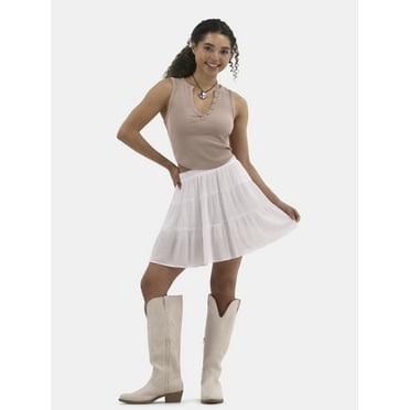 No Boundaries Tiered Mini Skirt, Women's