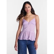 No Boundaries Tiered Woven Cotton Cami, Womens XXS-XXL