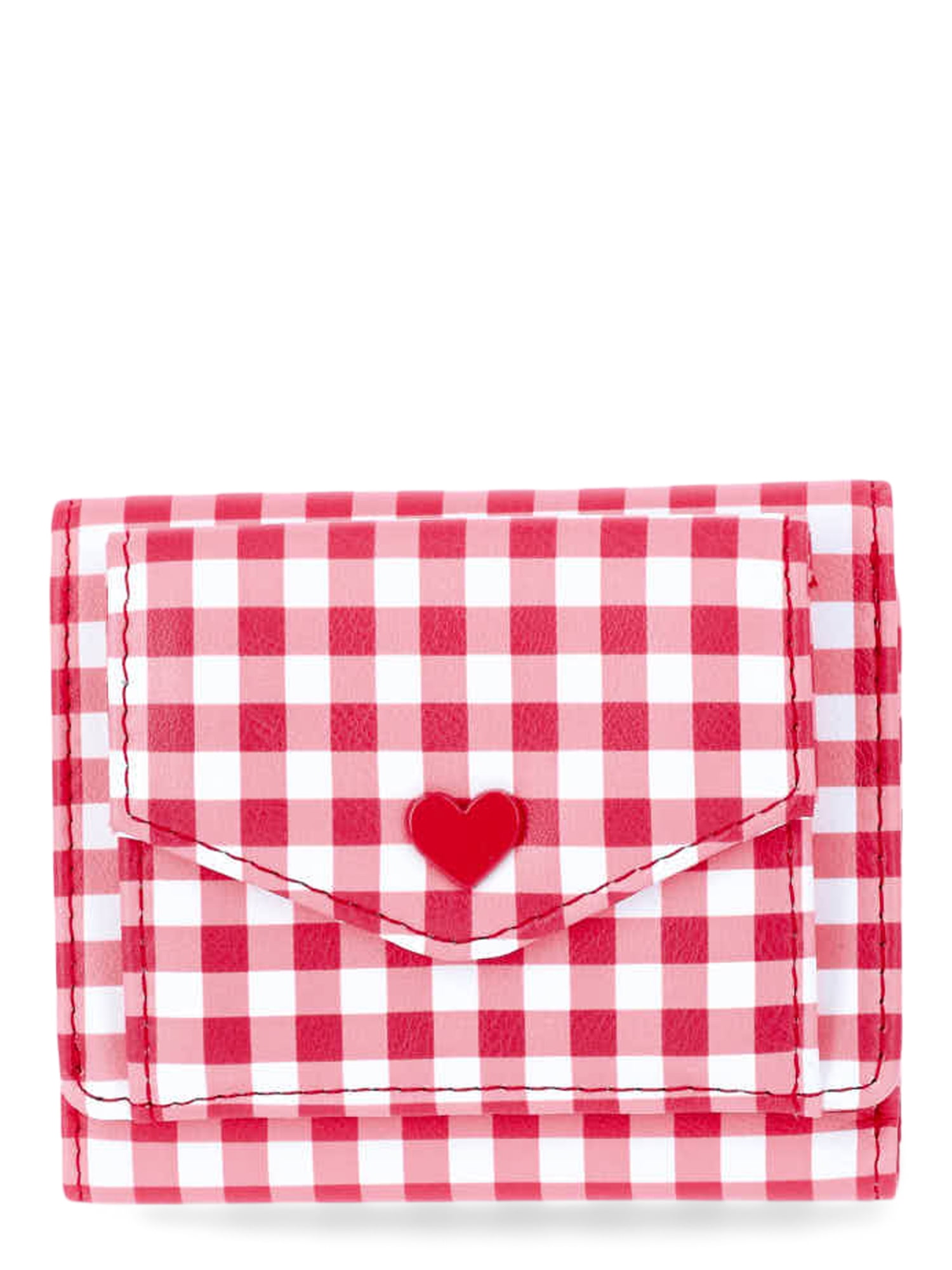No Boundaries Trifold Wallet, Just Red Gingham
