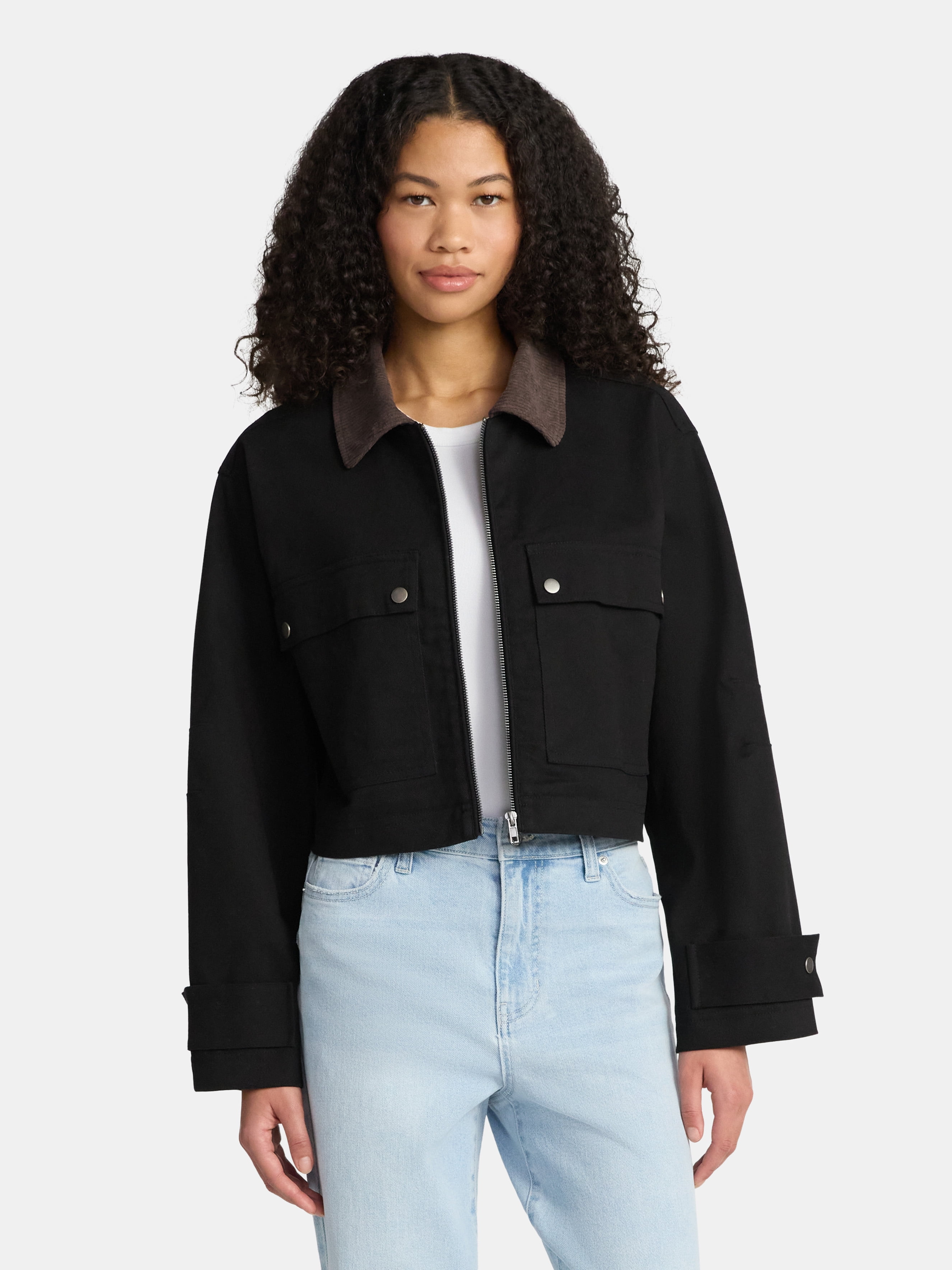 No Boundaries Trucker Jacket, Women's - Walmart.com