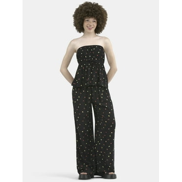 No Boundaries Tube Top and Palazzo Pants Set, 2-Piece, Women's