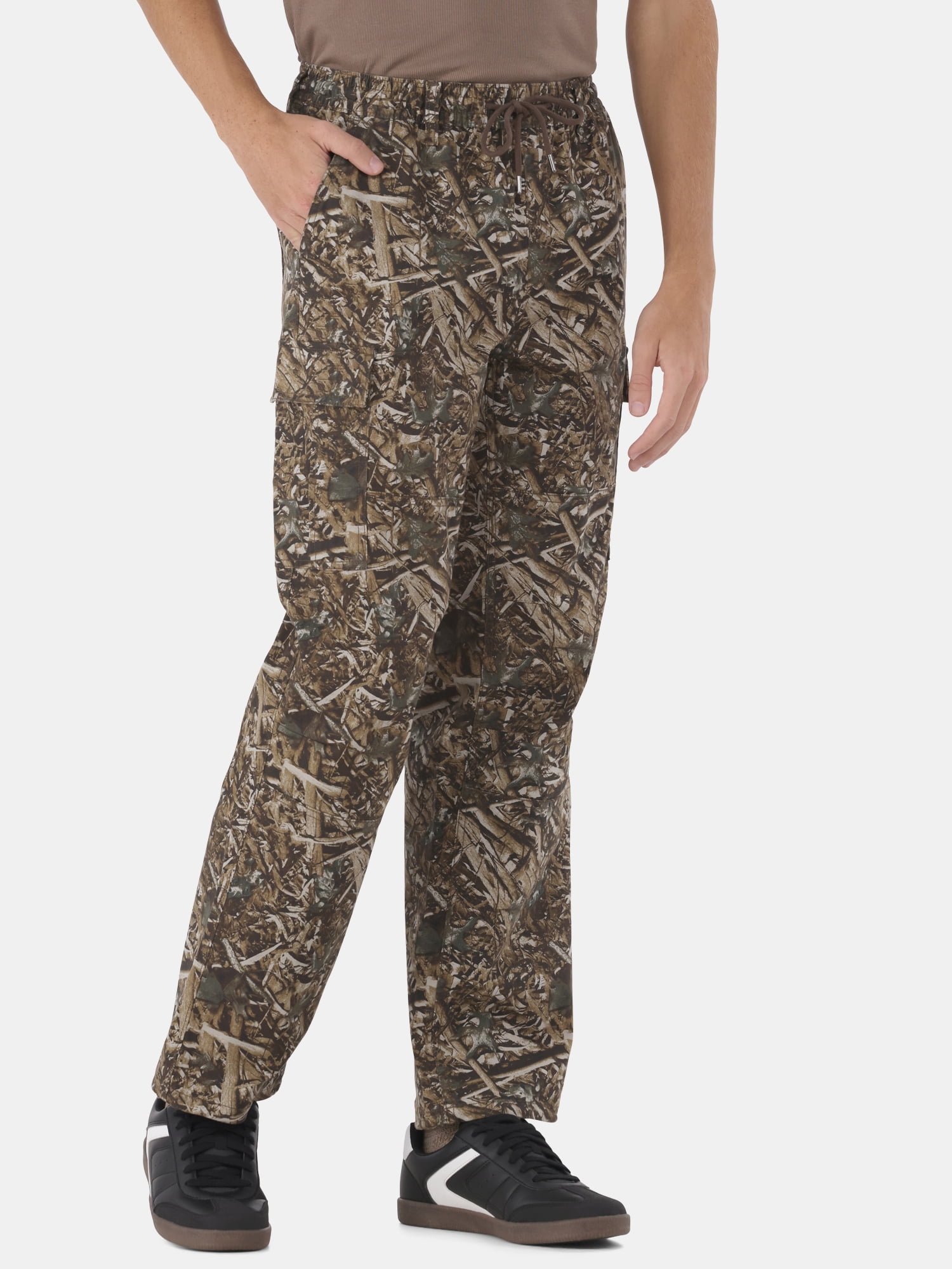 No Boundaries Twill Cargo Pants, Men's and Big Men's, Sizes XS-5XL