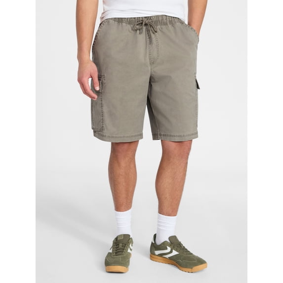 No Boundaries Twill Cargo Shorts, 10 in Inseam, Men's XS-5XL