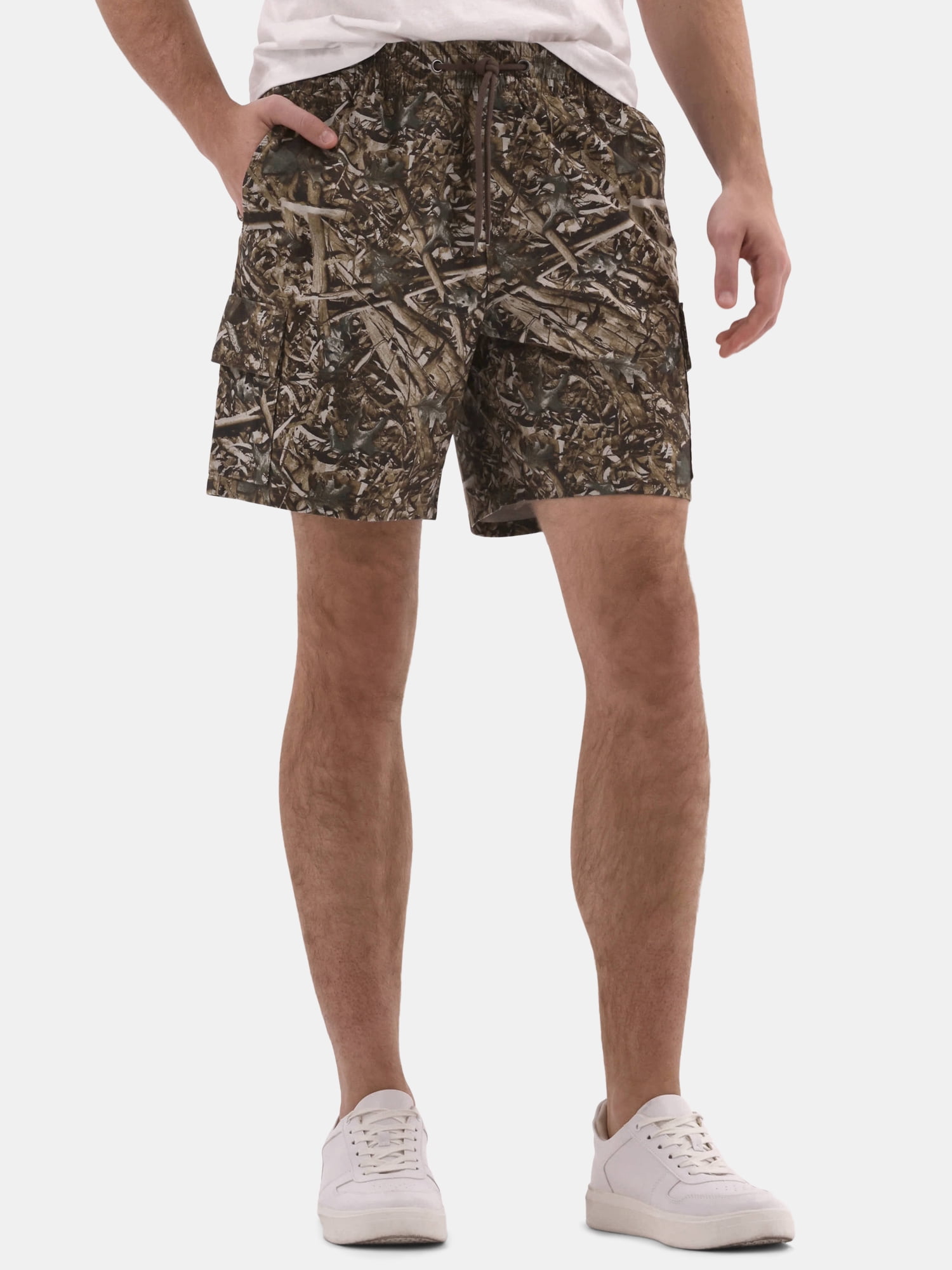 No Boundaries Men's & Big Men's Twill Cargo Shorts, 7" Inseam, Sizes XS-5XL