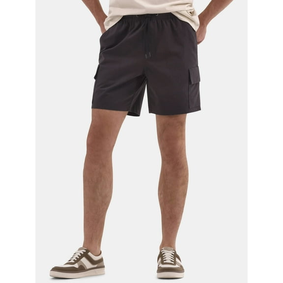 No Boundaries Men's & Big Men's Twill Cargo Shorts, 7" Inseam, Sizes XS-5XL