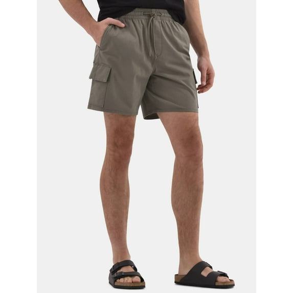 No Boundaries Men's & Big Men's Twill Cargo Shorts, 7" Inseam, Sizes XS-5XL