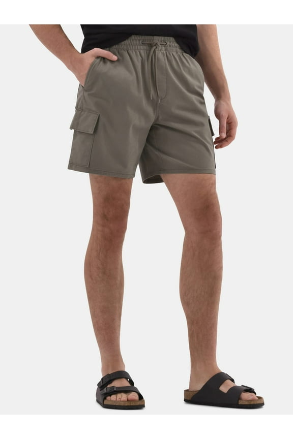 Men's & Big Men's Twill Cargo Shorts, 7" Inseam, Sizes XS-5XL