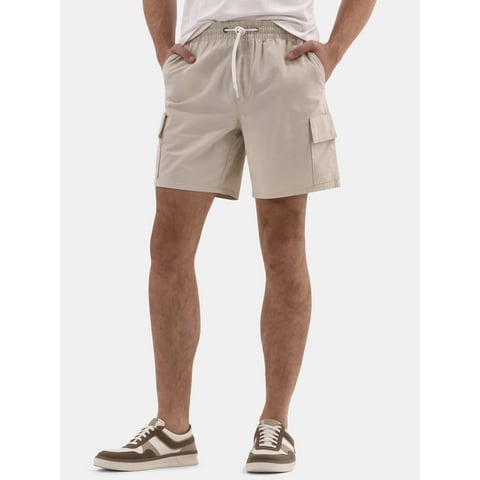Men's & Big Men's Twill Cargo Shorts, 7" Inseam, Sizes XS-5XL