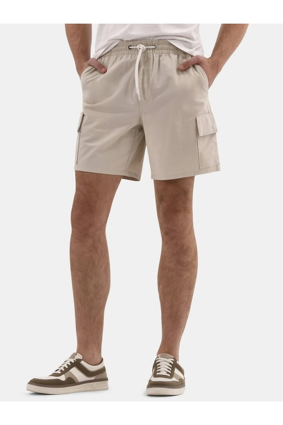 Men's & Big Men's Twill Cargo Shorts, 7" Inseam, Sizes XS-5XL