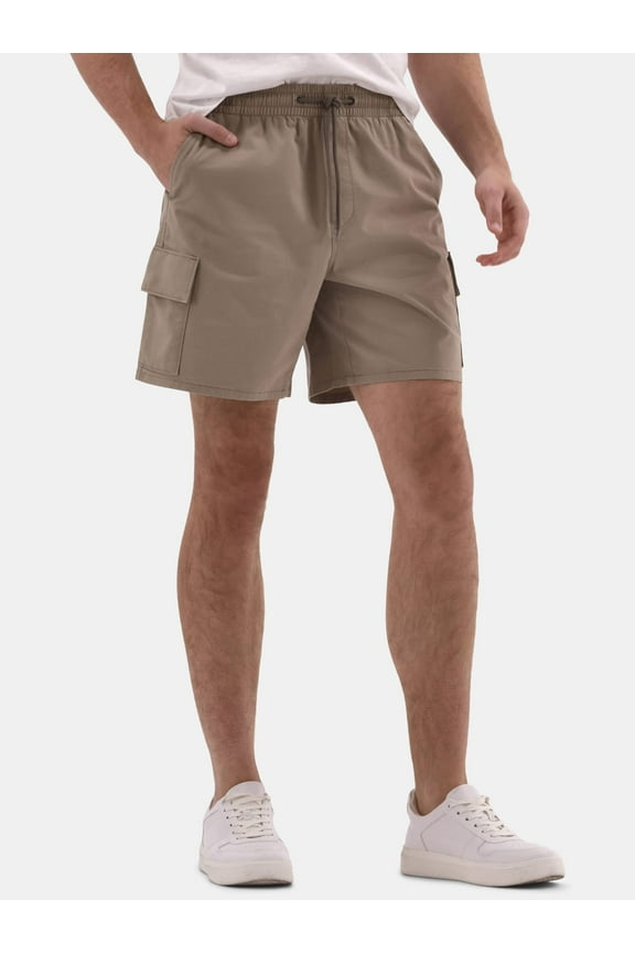 Men's & Big Men's Twill Cargo Shorts, 7" Inseam, Sizes XS-5XL