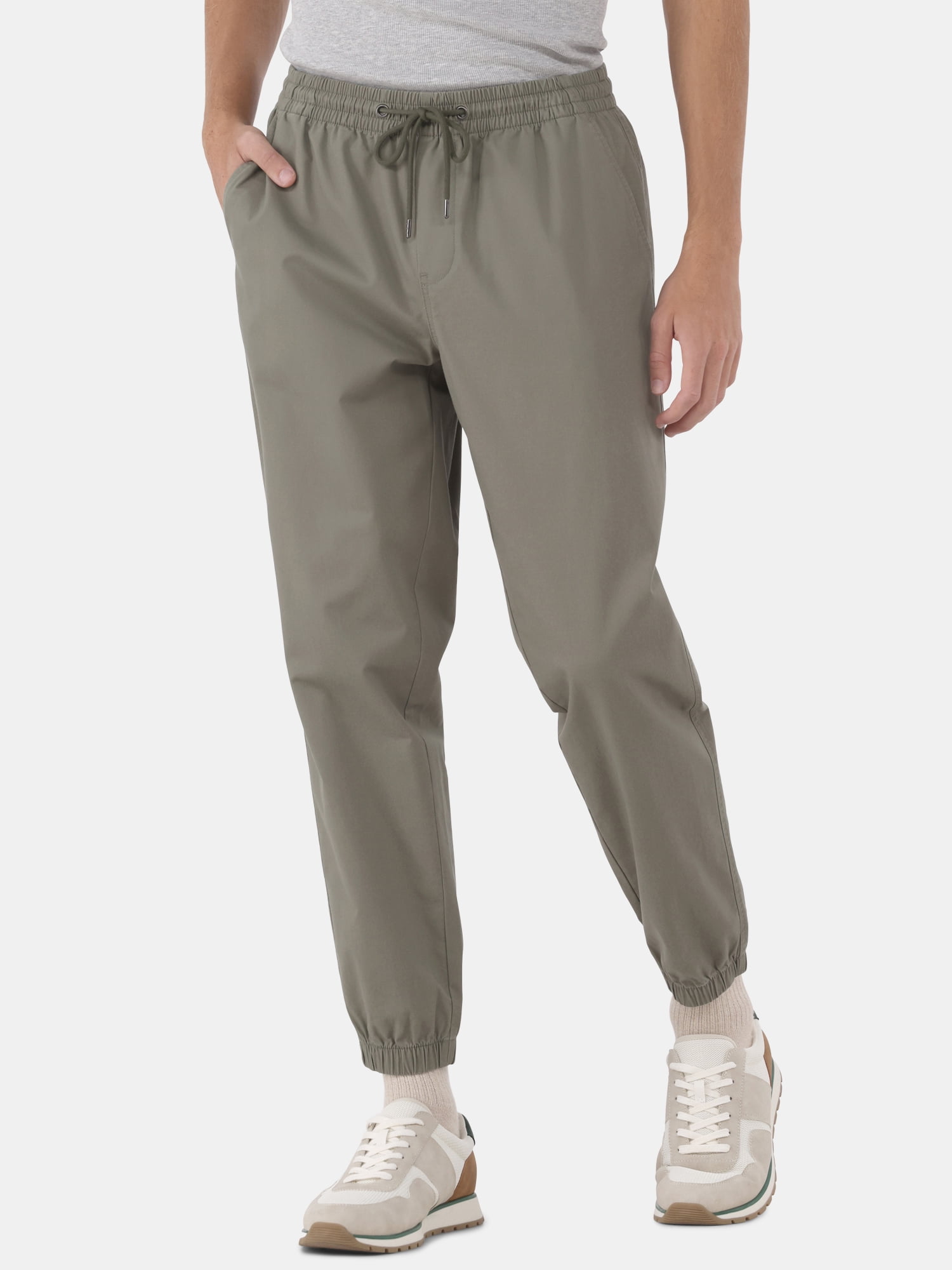 Lazer Men's Pull-On Stretch Twill Jogger Pants, Sizes S-XL