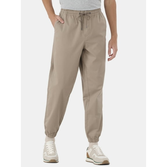 No Boundaries Twill Jogger Pants, Men’s and Big Men’s, Sizes XS-5XL