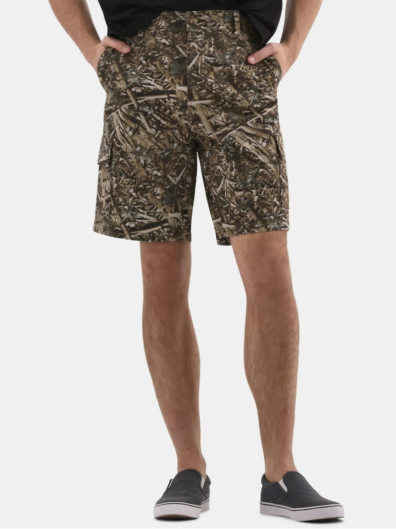 No Boundaries Men's Big Men's Twill Long Cargo Shorts, 9