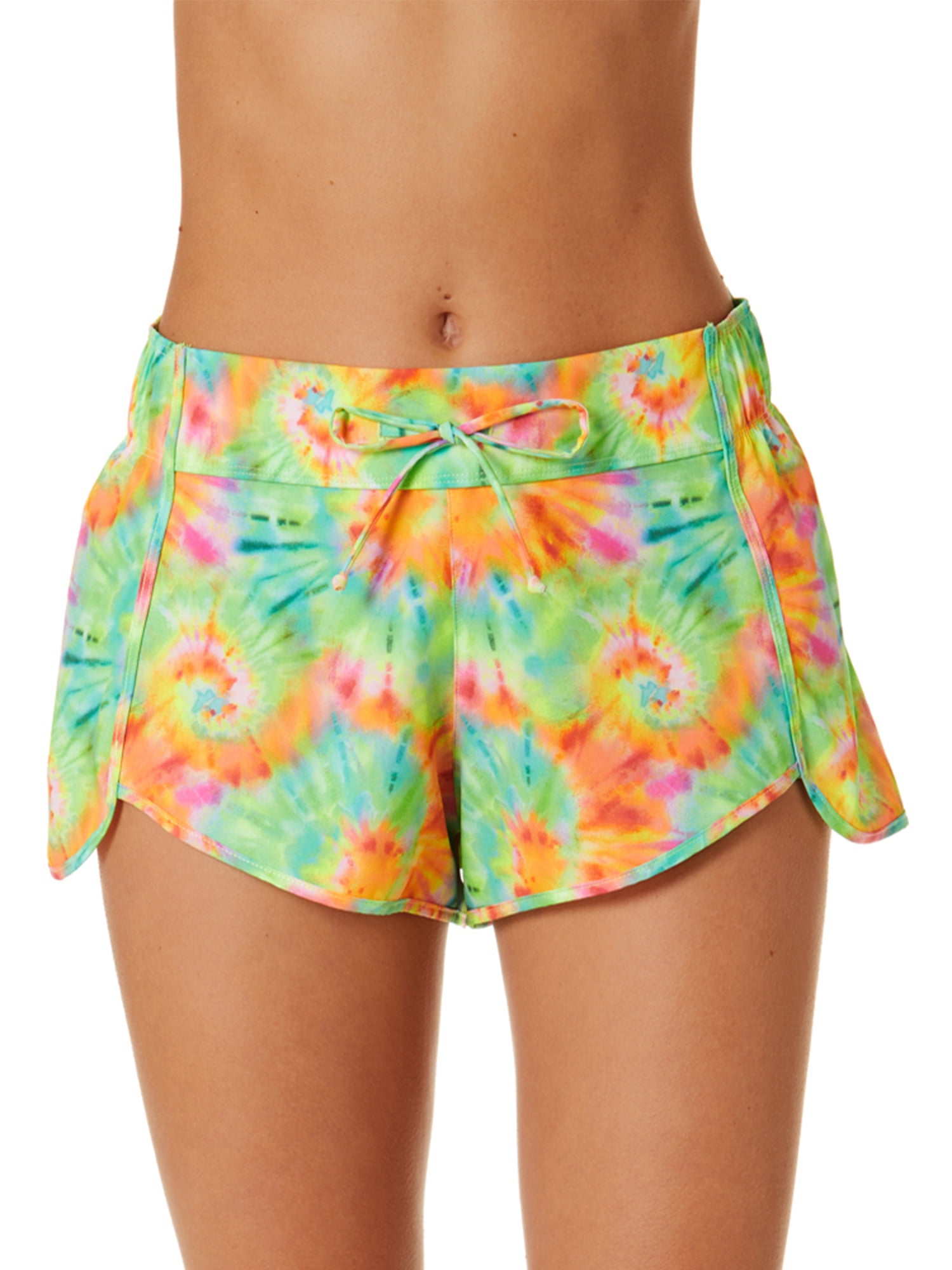 No Boundaries Tye Dye Adjustable Front Tie BoardShort