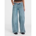 thumbnail image 1 of No Boundaries Ultra Baggy Barrel Jeans, 30.5", 32.5'', 34.5" Inseams, Women's and Women's Plus Sizes 00-4X, 1 of 6