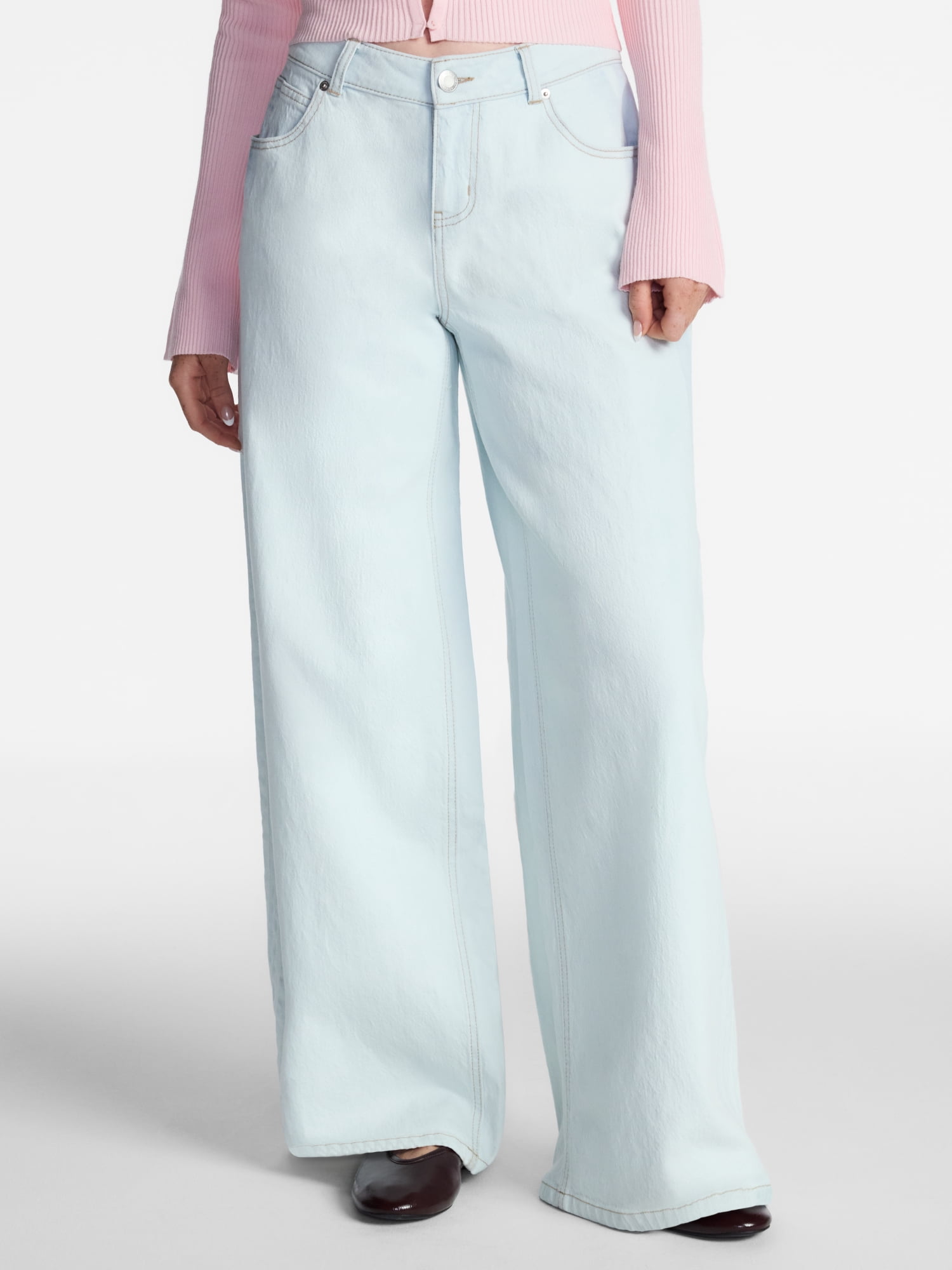 No Boundaries Ultra Baggy Barrel Jeans, 32.5'' Inseam, Women's and Women's Plus 00-4X