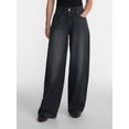 thumbnail image 1 of No Boundaries Ultra Baggy Barrel Jeans, 30.5", 32.5'', 34.5" Inseams, Women's and Women's Plus Sizes 00-4X, 1 of 7