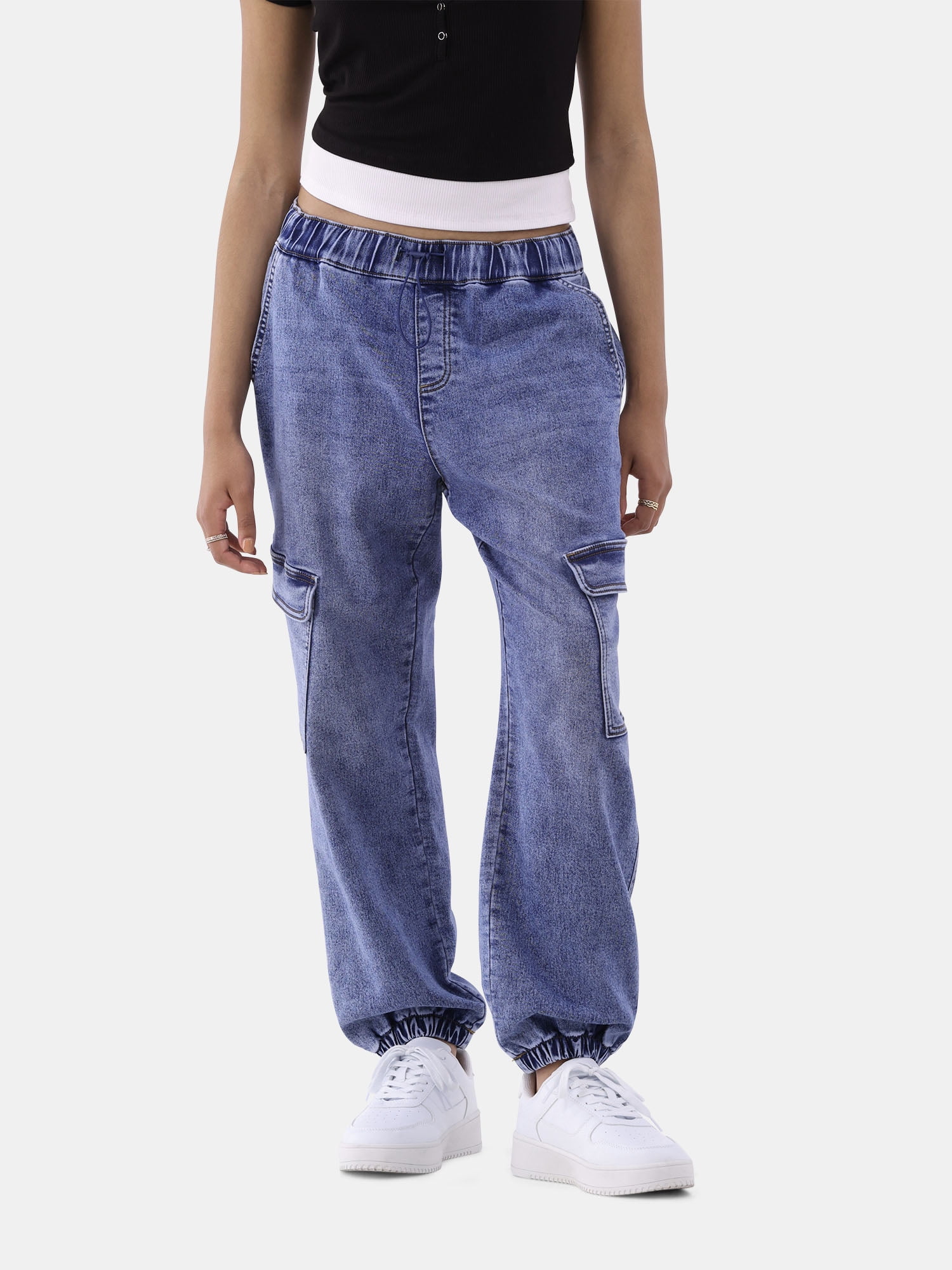 No Boundaries Utility Jogger Pants, 27" Inseam, Women's
