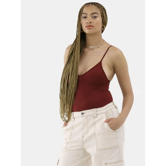 No Boundaries V-Neck Bodysuit, Women’s