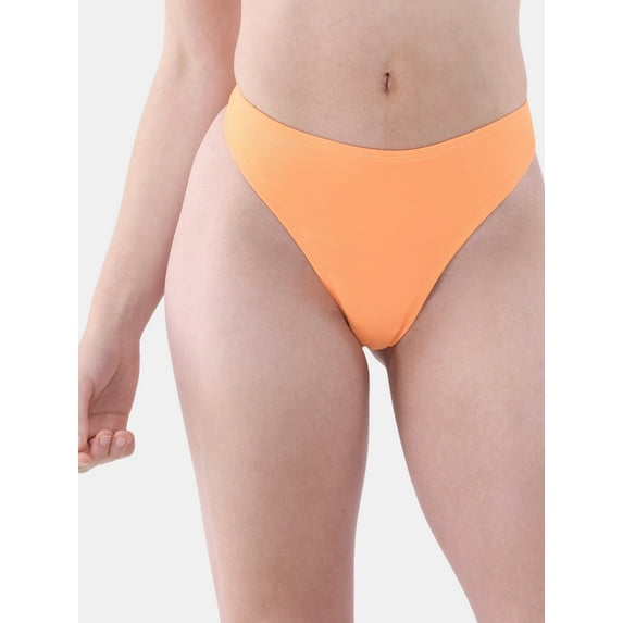 No Boundaries V-Waist Thong Bikini Bottoms, Women’s