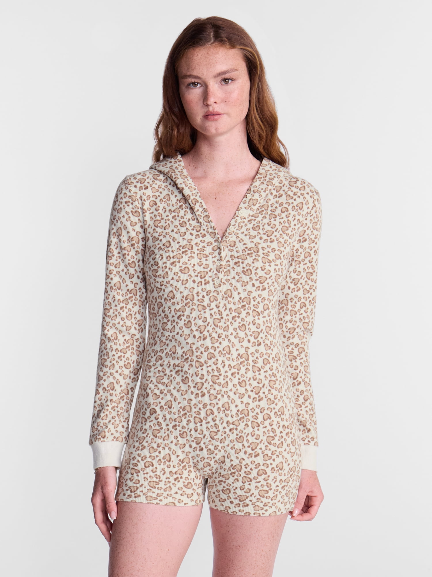 No Boundaries Waffle Knit Romper, Women’s XS-2X