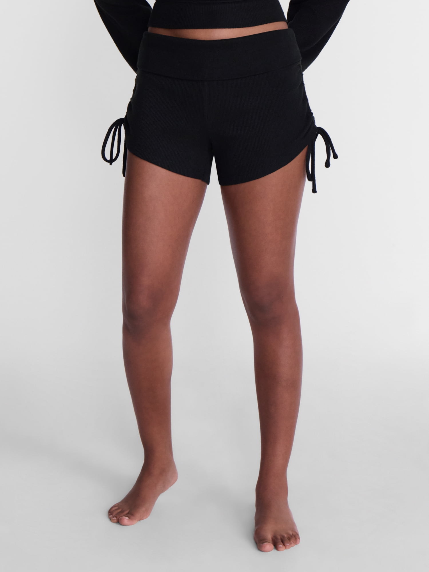 No Boundaries Waffle Knit Sleep Shorts, 2.5'' Inseam, Women’s and Women's Plus XS-2X