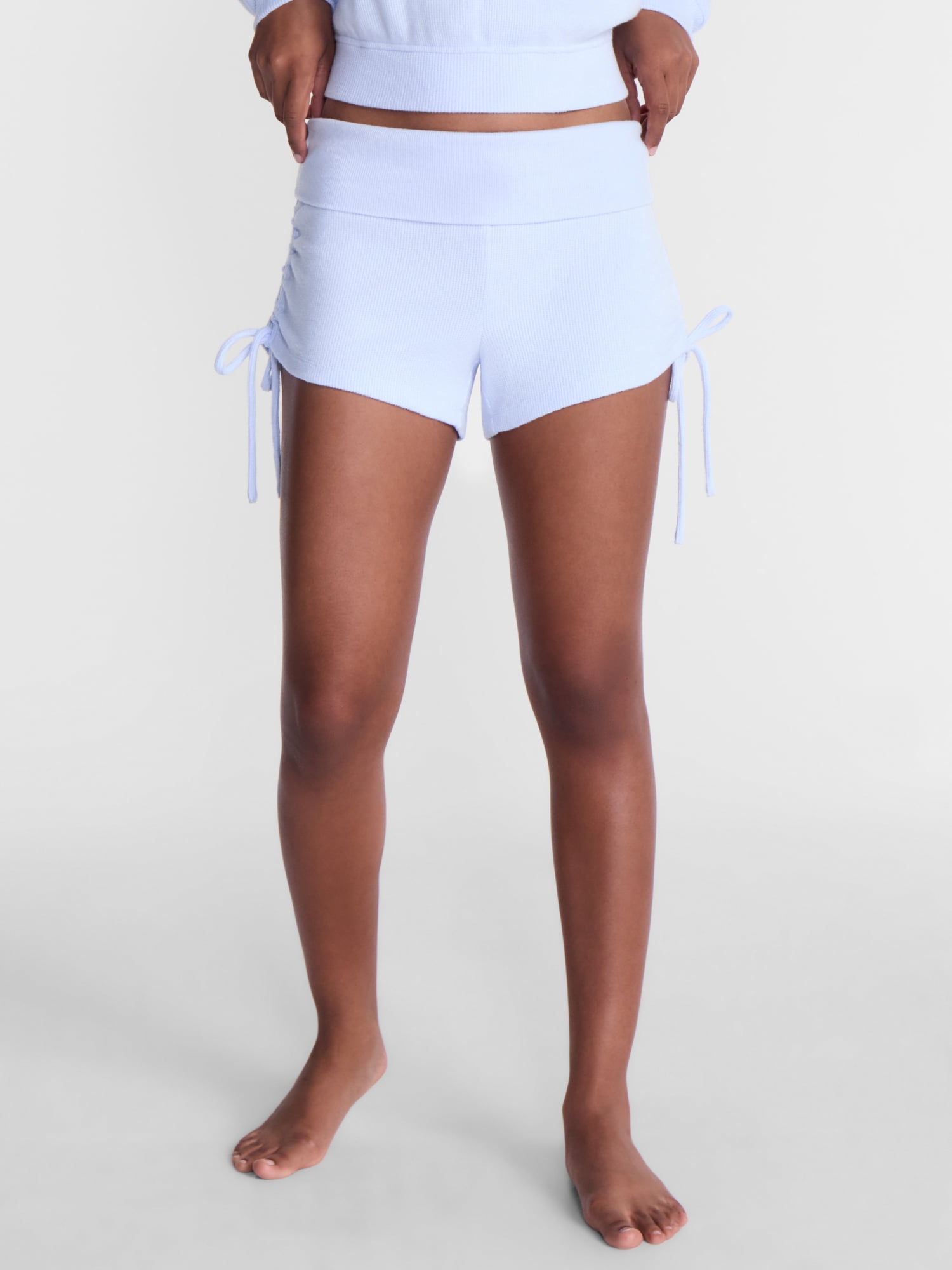 No Boundaries Waffle Knit Sleep Shorts, 2.5'' Inseam, Women’s and Women's Plus XS-2X