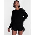 thumbnail image 1 of No Boundaries Waffle Knit Sleep Top, Women’s and Women’s Plus XS-2X, 1 of 5