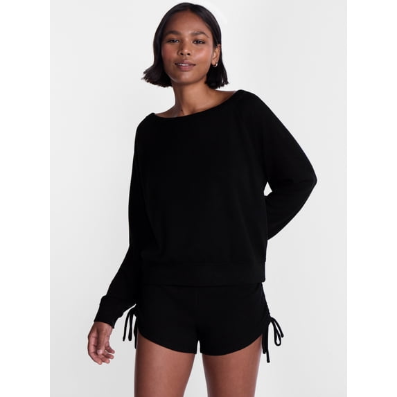 No Boundaries Waffle Knit Sleep Top, Women’s and Women’s Plus XS-2X